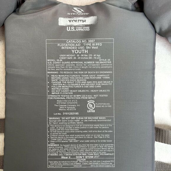 Stearns Classic Youth Life Jacket - Picture 4 of 4